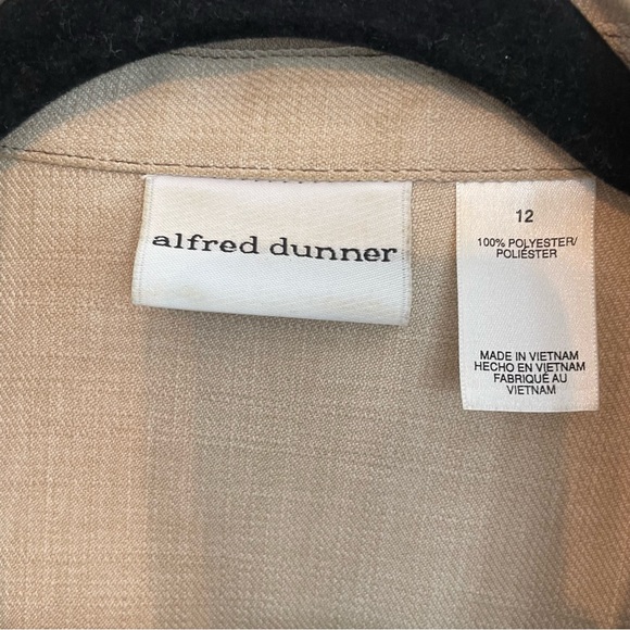 ALFRED DUNNER Cropped Sleeve Shacket - Oatmeal, Size 12 - Picture 5 of 9